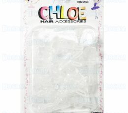 CHLOE BARRETTE #16 CHUBBY RIBBON 24P CLEAR