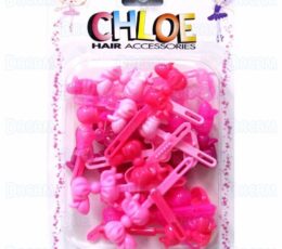 CHLOE BARRETTE #16 CHUBBY RIBBON 24P Pink MIX
