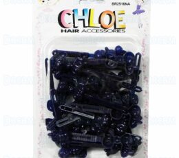 CHLOE BARRETTE #16 CHUBBY RIBBON 24P Navy
