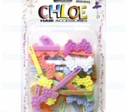 CHLOE BARRETTE #18 5 FLOWERS 24PC PASTEL