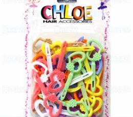 CHLOE BARRETTE #20 HEART&FLOWER 32PC PASTEL