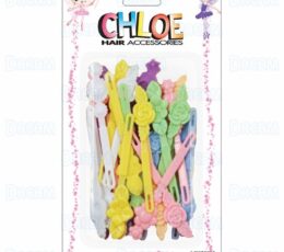 CHLOE BARRETTE #21 FLOWER&LEAVES 28P PASTEL