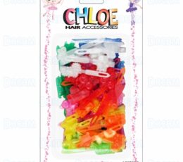 CHLOE BARRETTE #25 MINI ANIMAL 60PC PEARL