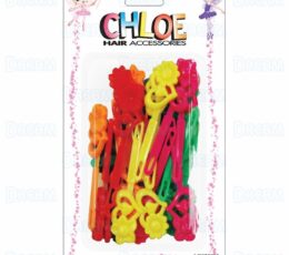 CHLOE BARRETTE #28 DOUBLE HEART 28PC OPAQUE