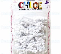 CHLOE BARRETTE #30 CLOVERS 28PC White