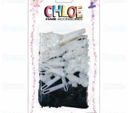 CHLOE BARRETTE #34 MICE MIX 40PC Black & WhiteT