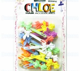 CHLOE BARRETTE #36 SKINNY RIBBON 24P PASTEL