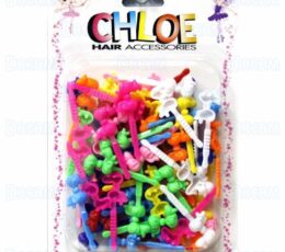 CHLOE BARRETTE #48 CHUBBY RIBN(S)60P ASSORTED