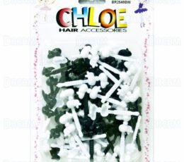 CHLOE BARRETTE #48 CHUBBY RIBN(S)60P Black & WhiteT