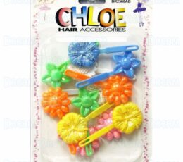 CHLOE BARRETTE #68 FLOWER MIX 12PC SAB
