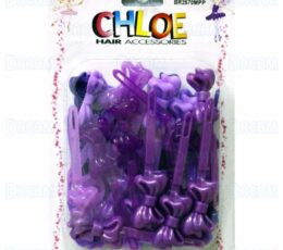 CHLOE BARRETTE #70 CREAMY RIBBON 32P Purple MIX
