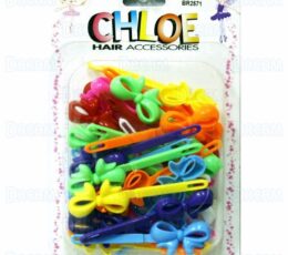 CHLOE BARRETTE #71 S-TAIL RIBBON 32P ASSORTED