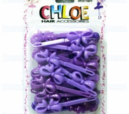 CHLOE BARRETTE #71 S-TAIL RIBBON 32P Purple MIX