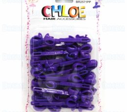 CHLOE BARRETTE #71 S-TAIL RIBBON 32P PURPLE