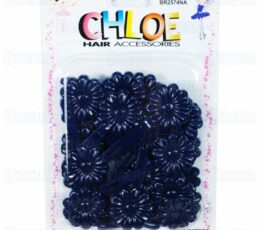 CHLOE BARRETTE #74 DAISY 24PC White