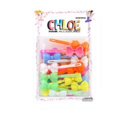 CHLOE BARRETTES RIBBON 24PCS PASTEL
