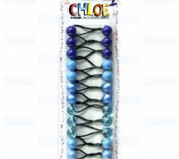 CHLOE PONYTAIL #2616 BLUE ASSORTED 12PCS