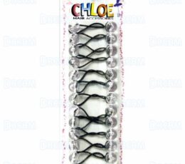 CHLOE PONYTAIL #2616 CLEAR 12PCS