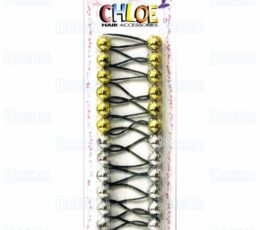 CHLOE PONYTAIL #2616 Gold & Silver 12PCS