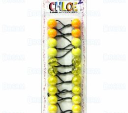 CHLOE PONYTAIL #2620 Yellow ASSORTED 10PCS