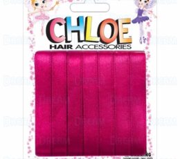 CHLOE HAIR RIBBON Hot Pink 7PC 0.375″