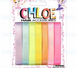 CHLOE HAIR RIBBON LIGHT ASSORTED 7PC 0.375″