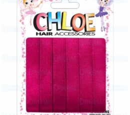 CHLOE HAIR RIBBON Hot Pink 6PC 0.5″
