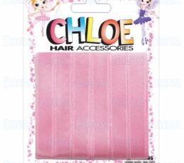 CHLOE HAIR RIBBON LIGHT Pink 6PC 0.5″