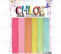 CHLOE HAIR RIBBON LIGHT ASSORTED 6PC 0.5″