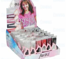 MAXI LIP GLOSS CRYSTAL HEART MIRROR 48PCS