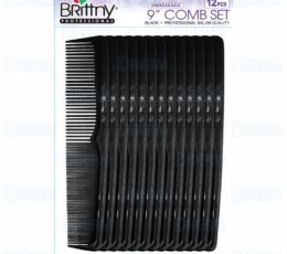 Brittny 9″ Breakable Comb – Bulk, Black