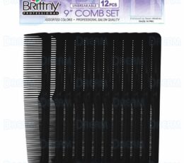 Brittny 9″ Unbreakable Comb – Bulk, Black