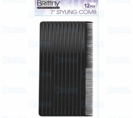 Brittny 7″ Styling Comb – Bulk, Black
