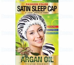 DREAM ARGAN OIL SATIN SLEEP CAP FASHION ZEBRA