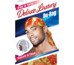 Dream Silky & Shiny Deluxe Luxury Du-Rag Camouflauge Orange