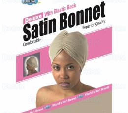 DREAM WOMENS SATIN BONNET ELASTIC BACK ASSORTED