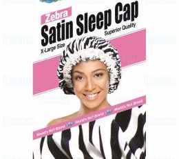 DREAM WOMENS SATIN SLEEP CAP FLORAL ZEBRA