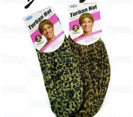 DREAM WOMENS TURBAN HAT-LEOPARD ASSORTED
