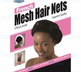 DREAM WOMENS FRENCH MESH NETS 3PCS Black